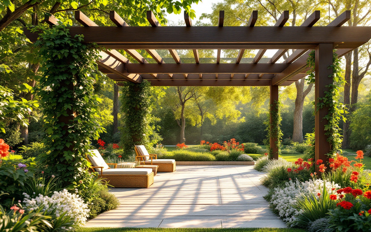 une-pergola-bioclimatique-moderne-dans-un-jardin-ensoleille-entouree-de-verdure-luxuriante-et-de-fleurs-colorees-sous-un-soleil-brillant